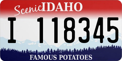 ID license plate I118345