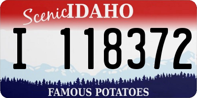 ID license plate I118372