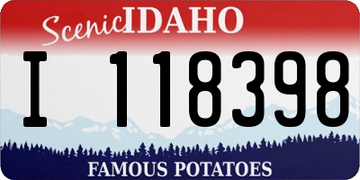 ID license plate I118398