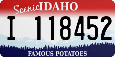 ID license plate I118452