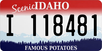 ID license plate I118481
