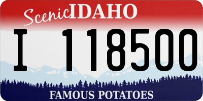 ID license plate I118500