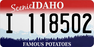 ID license plate I118502