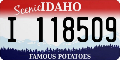 ID license plate I118509