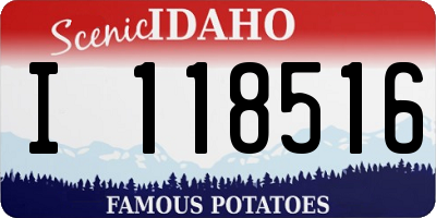 ID license plate I118516