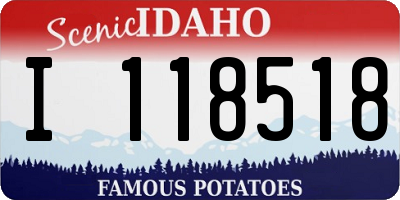 ID license plate I118518