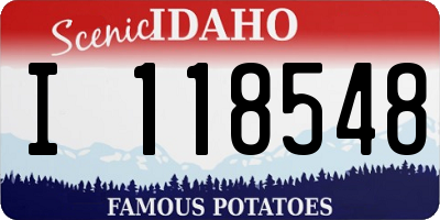 ID license plate I118548