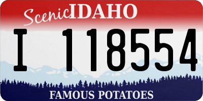 ID license plate I118554