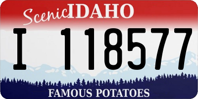 ID license plate I118577