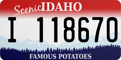 ID license plate I118670