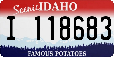 ID license plate I118683
