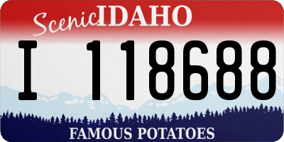 ID license plate I118688