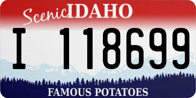 ID license plate I118699