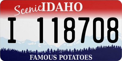 ID license plate I118708