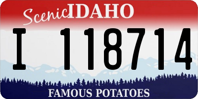 ID license plate I118714