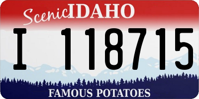 ID license plate I118715