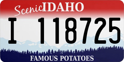 ID license plate I118725
