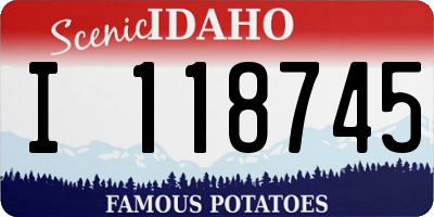 ID license plate I118745