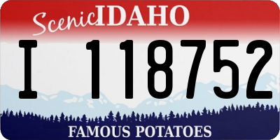 ID license plate I118752