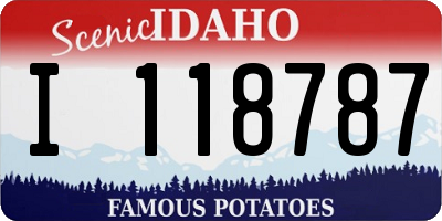 ID license plate I118787