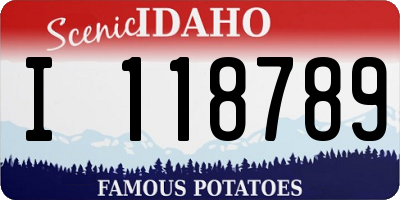 ID license plate I118789