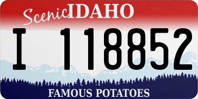 ID license plate I118852
