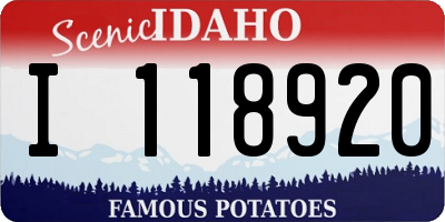 ID license plate I118920