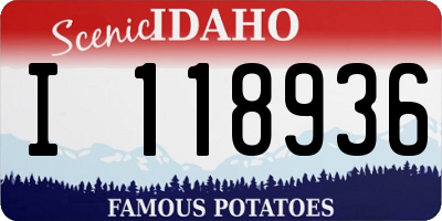 ID license plate I118936