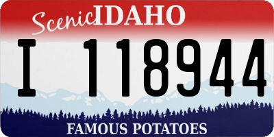 ID license plate I118944