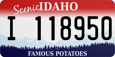 ID license plate I118950