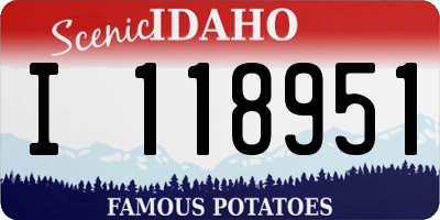 ID license plate I118951
