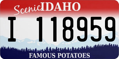 ID license plate I118959