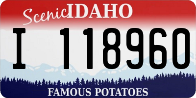ID license plate I118960