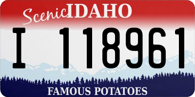 ID license plate I118961