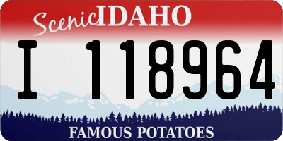 ID license plate I118964