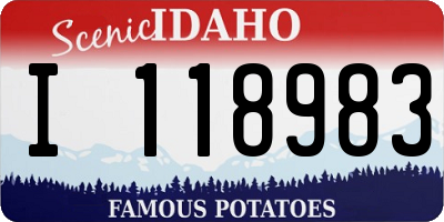 ID license plate I118983