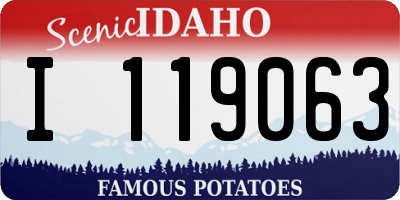 ID license plate I119063