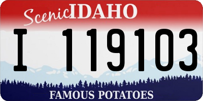 ID license plate I119103