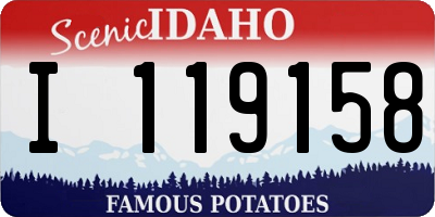 ID license plate I119158