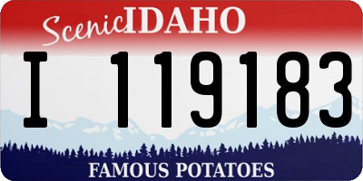 ID license plate I119183
