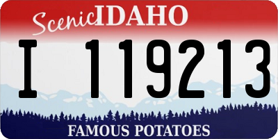 ID license plate I119213