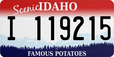 ID license plate I119215