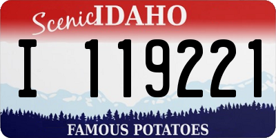 ID license plate I119221