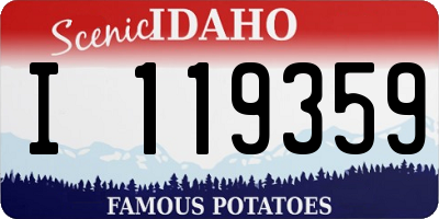 ID license plate I119359