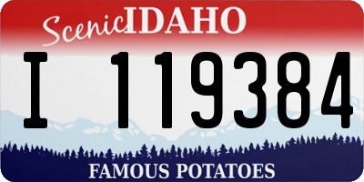 ID license plate I119384