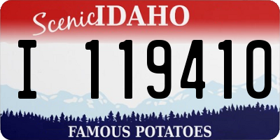 ID license plate I119410