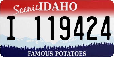 ID license plate I119424