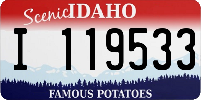 ID license plate I119533