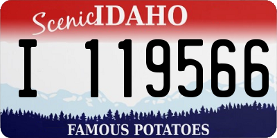ID license plate I119566