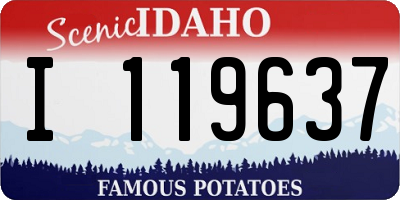ID license plate I119637